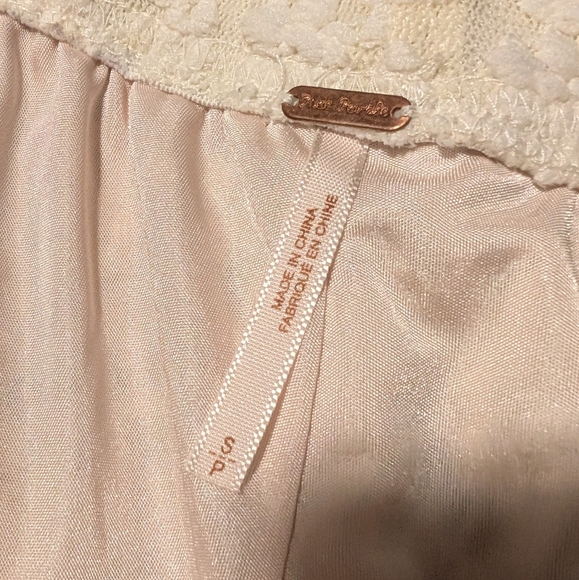 Free People Ivory Lace High Waist Shorts - Picture 3 of 5
